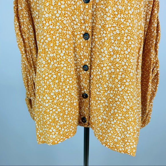 Anthropologie Maeve Floral Button Down Top Large - Picture 3 of 15